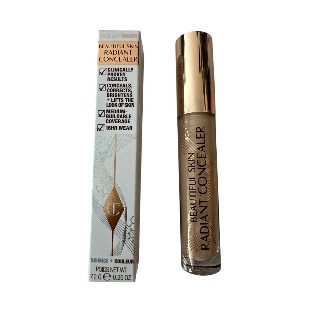 Charlotte Tilbury Beautiful Skin Radiant Concealer 7.5 Med Moyen .25 FULL SIZE‎
